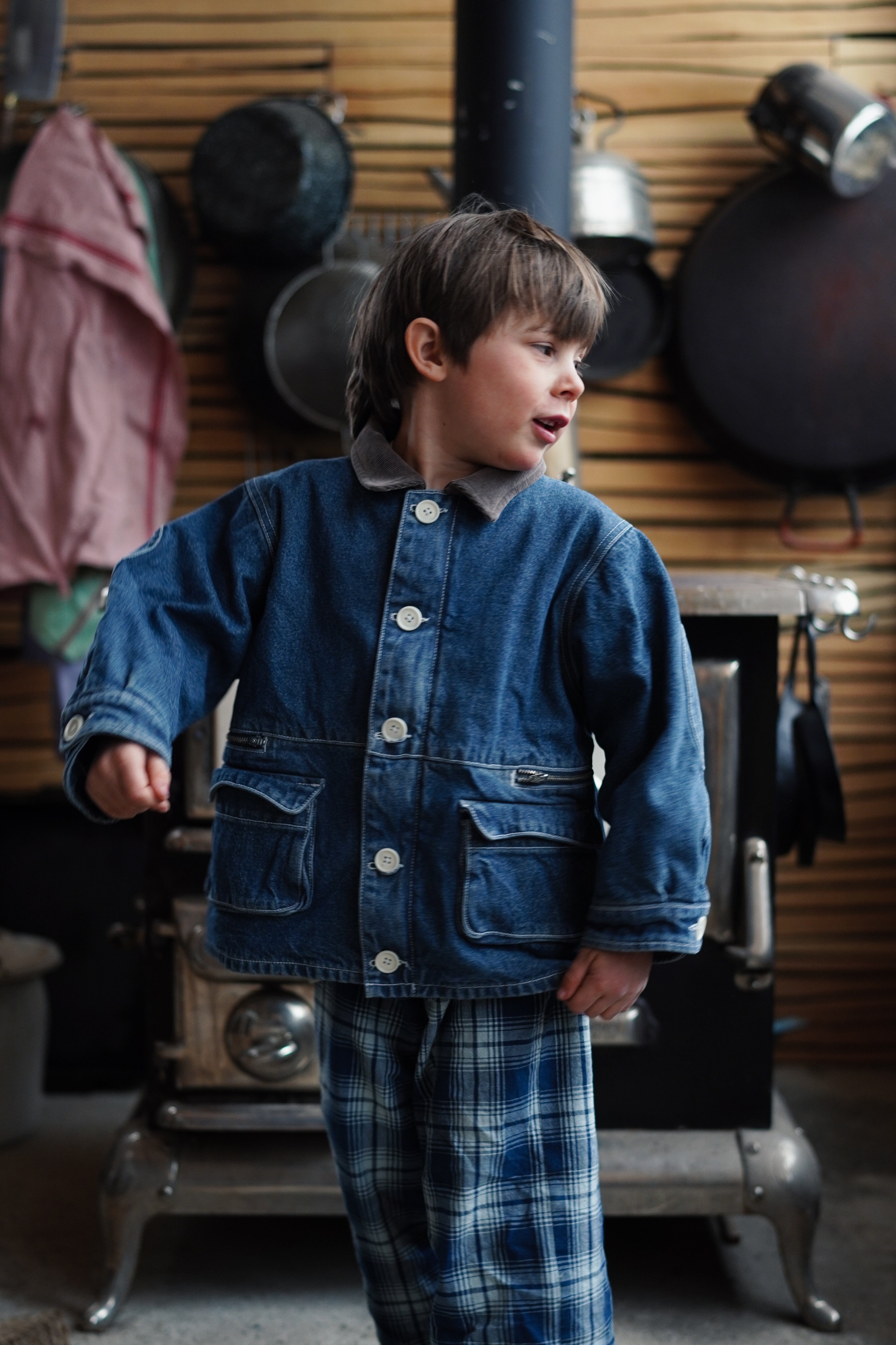 TODAYFUL＿Over Check Coat (KIDS) PRE-ORDER - Kids Denim MCO Coat – RUDY JUDE