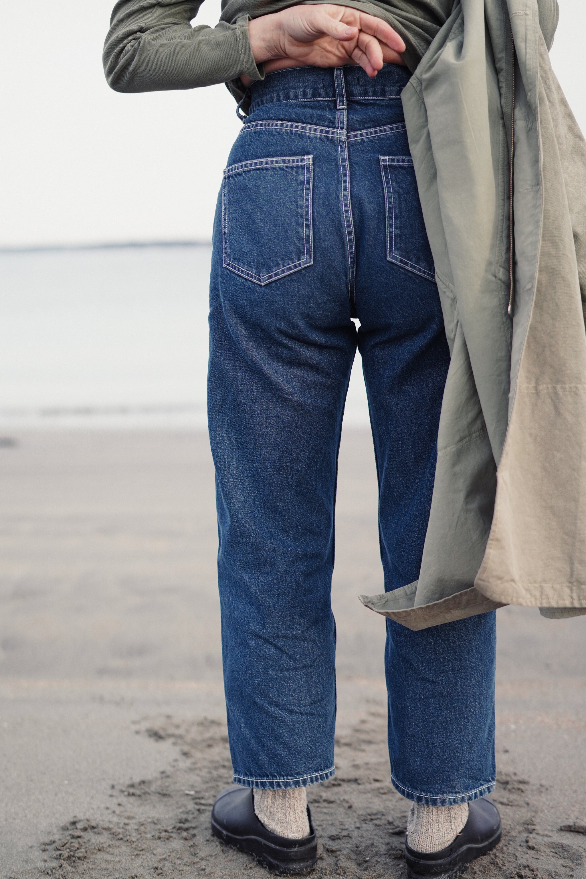   Jeans グレー バーシティ カーディガン JEANASIS（ジーナシス）の「バイカラーダブルZIPカーディガン