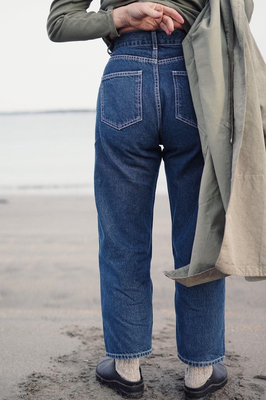 PRE-ORDER - Adult Patchless Utility Jeans - Tumbled Classic Indigo