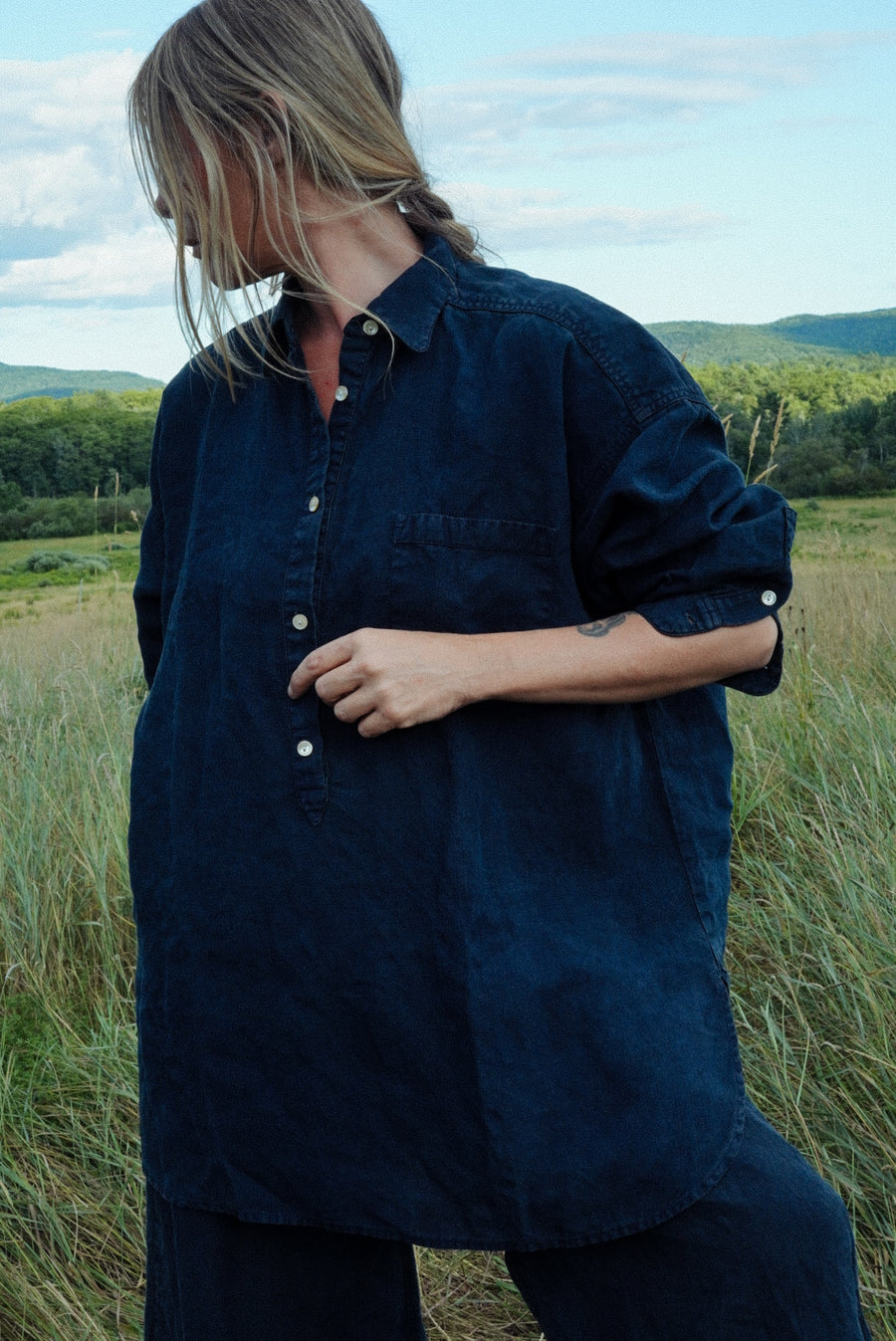 PRE-ORDER - Adult Linen Afternoon Pullover