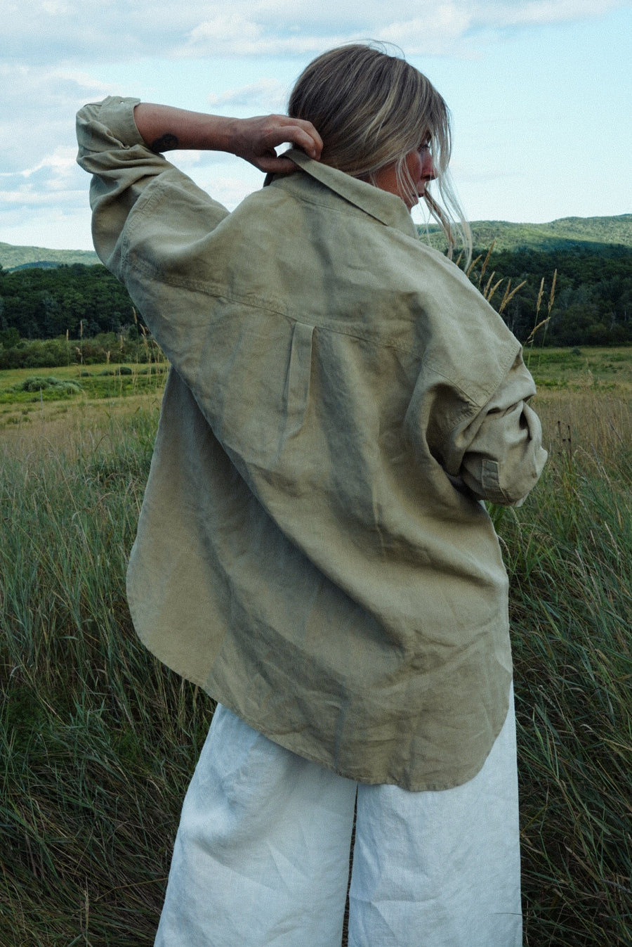 PRE-ORDER - Adult Linen Afternoon Pullover
