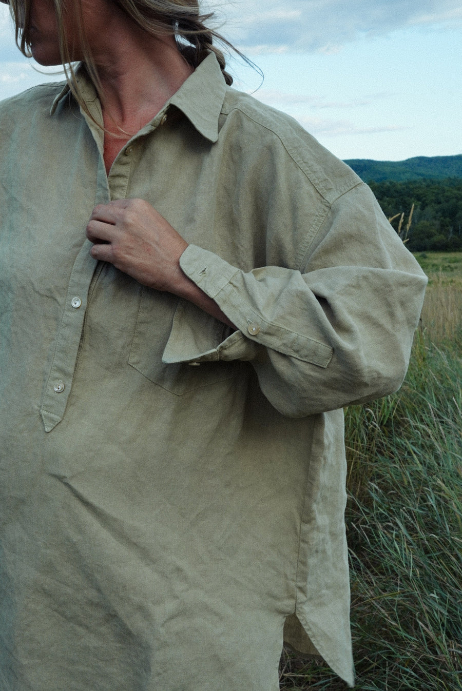 PRE-ORDER - Adult Linen Afternoon Pullover