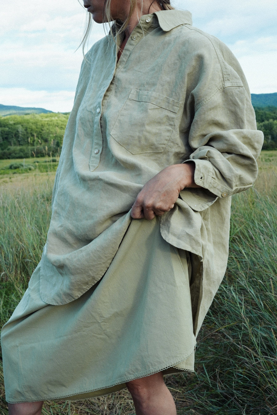 PRE-ORDER - Adult Linen Afternoon Pullover