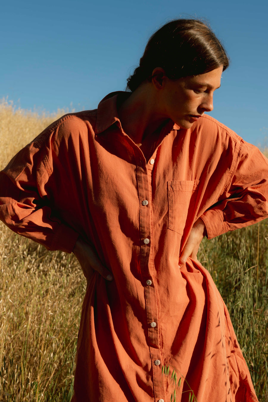 PRE-ORDER - Adult Gauze Morning Shirt Dress RUDY JUDE PRE-ORDER - Adult Gauze Morning Shirt Dress RUDY JUDE
