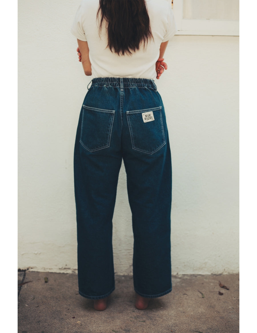 PRE-ORDER - Adult Big Baby Utility Jean - Tumbled Classic Indigo