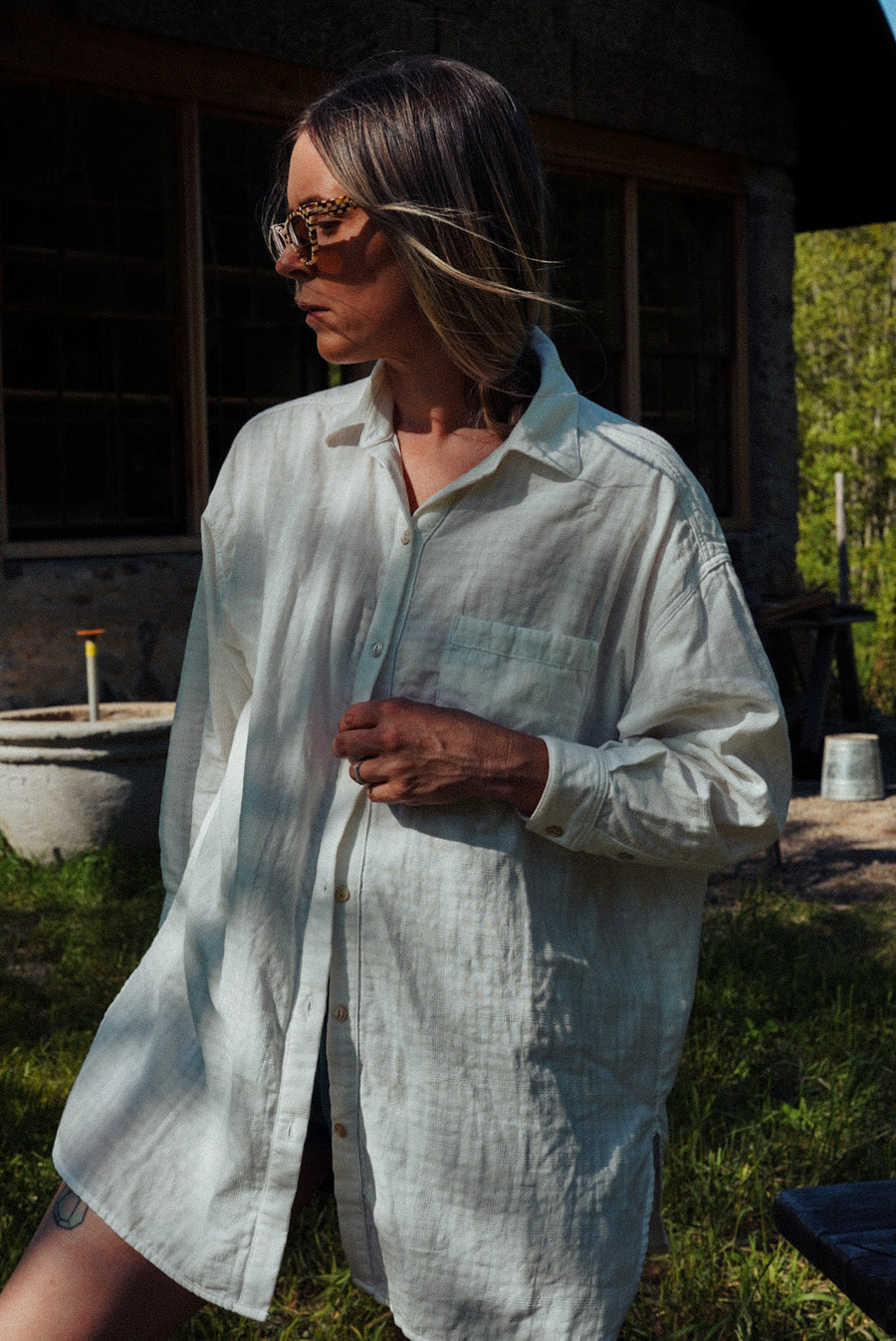 PRE-ORDER - Adult Plaid Double Gauze Morning Shirt